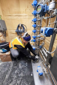 Worker in an industrial setting